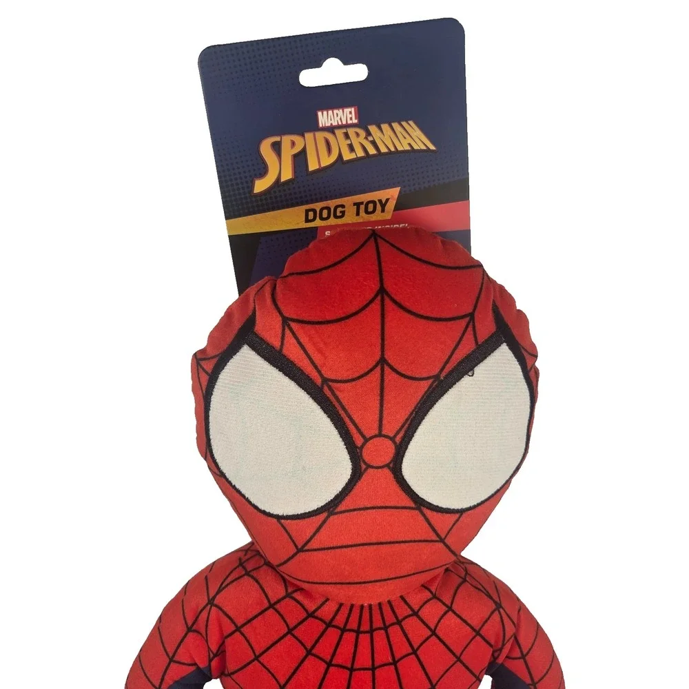 Marvel Spider-Man Dog Toy Large 18 Inch Red Blue New Plush Grunting Squeaker Toy